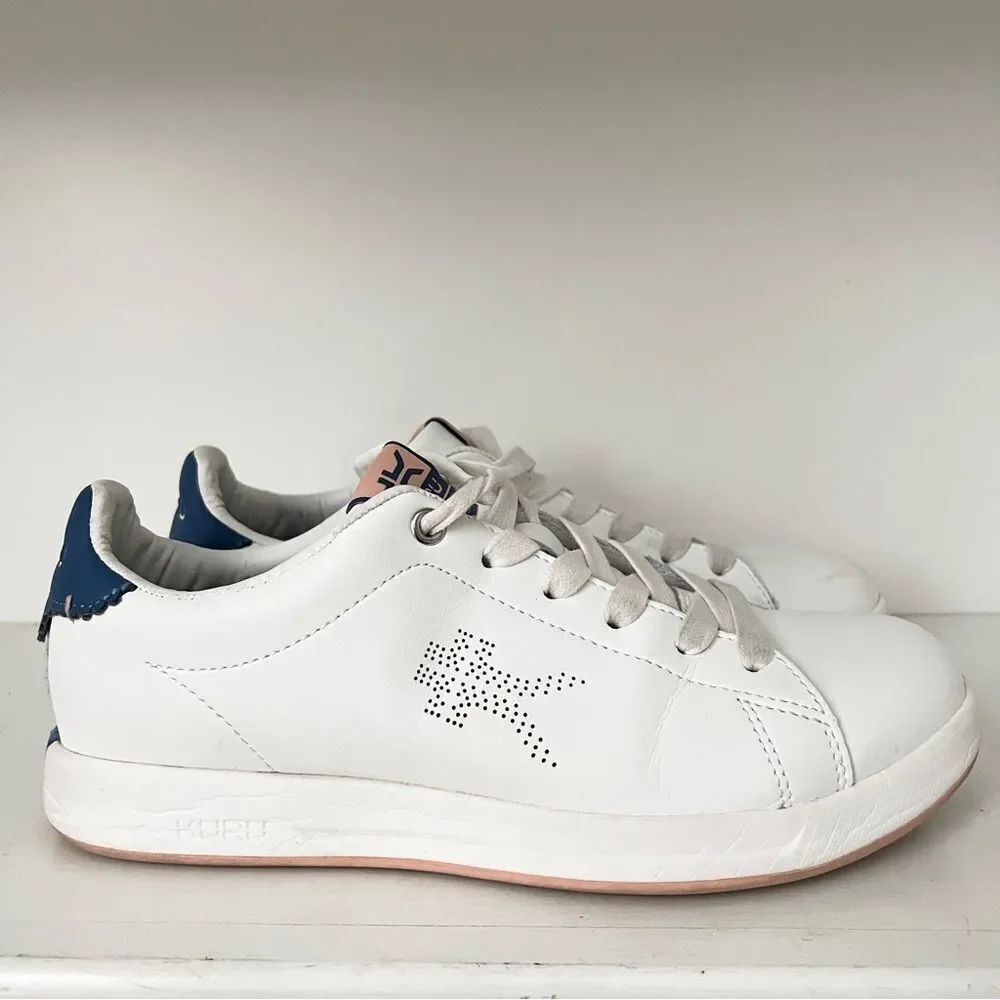 Kuru ROAM White Classic Court Sneaker Women Size 8 Leather Comfort Shoes